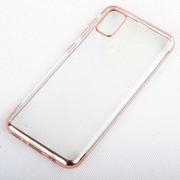 Microsonic Samsung Galaxy A91 Kılıf Skyfall Transparent Clear Rose Gold