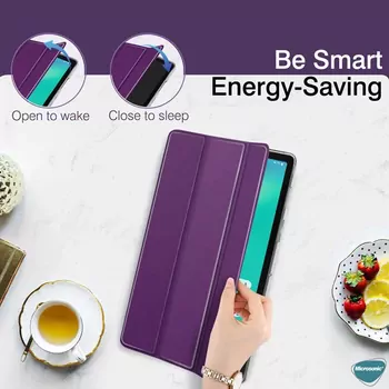 Microsonic Huawei MatePad Air Kılıf Slim Translucent Back Smart Cover Gümüş