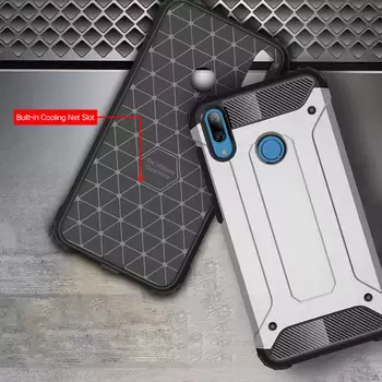 Microsonic Huawei Y7 2019 Kılıf Rugged Armor Kırmızı