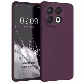 Microsonic Matte Silicone TECNO Spark 30 Pro Kılıf Mor
