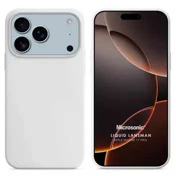 Microsonic Apple iPhone 17 Pro Kılıf Liquid Lansman Silikon Beyaz