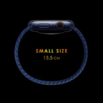 Microsonic Xiaomi Watch S3 Kordon, (Small Size, 135mm) Braided Solo Loop Band Koyu Yeşil