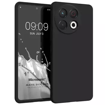 Microsonic Matte Silicone TECNO Spark 30 Pro Kılıf Siyah