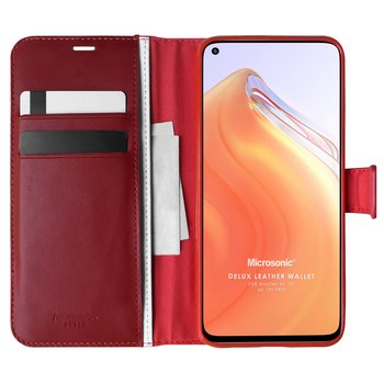 Microsonic Xiaomi Mi 10T Pro Kılıf Delux Leather Wallet Kırmızı