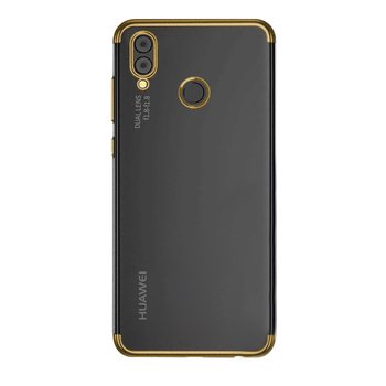 Microsonic Huawei P20 Lite Kılıf Skyfall Transparent Clear Gold