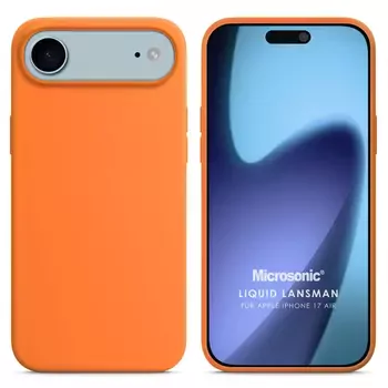 Microsonic Apple iPhone 17 Air Kılıf Liquid Lansman Silikon Turuncu