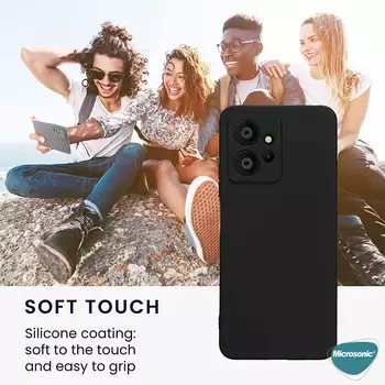 Microsonic Xiaomi Redmi Note 12 4G Kılıf Matte Silicone Siyah