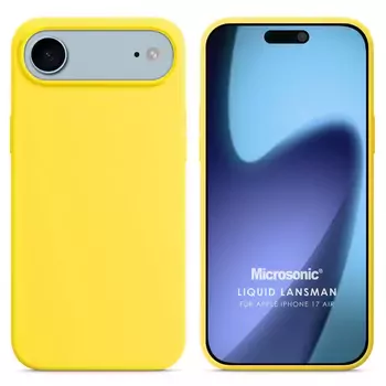 Microsonic Apple iPhone 17 Air Kılıf Liquid Lansman Silikon Sarı