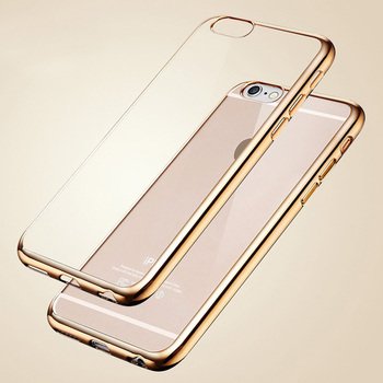 CaseUp Apple iPhone 6S Lazer Kesim Silikon Kılıf Gold