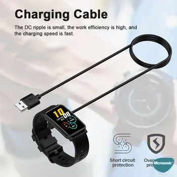 Microsonic Huawei Watch Fit 2 Manyetik USB Şarj Kablosu Beyaz