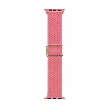 Microsonic Apple Watch Series 10 42mm Kordon Knitted Fabric Loop Pembe