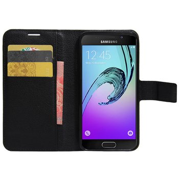 Microsonic Samsung Galaxy A3 2016 Cüzdanlı Deri Kılıf Siyah