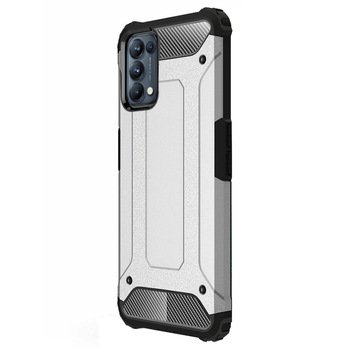 Microsonic Oppo Reno 5 5G Kılıf Rugged Armor Gümüş