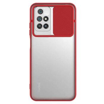 Microsonic Xiaomi Redmi 10 2022 Kılıf Slide Camera Lens Protection Kırmızı