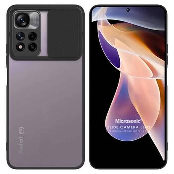 Microsonic Xiaomi Redmi Note 11 Pro Kılıf Slide Camera Lens Protection Siyah