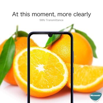 Microsonic Huawei P Smart 2020 Kavisli Temperli Cam Ekran Koruyucu Film Siyah