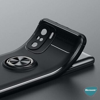 Microsonic Xiaomi Mi 11i Kılıf Kickstand Ring Holder Lacivert