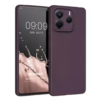Microsonic Matte Silicone Xiaomi Redmi Note 14 5G Kılıf Mor