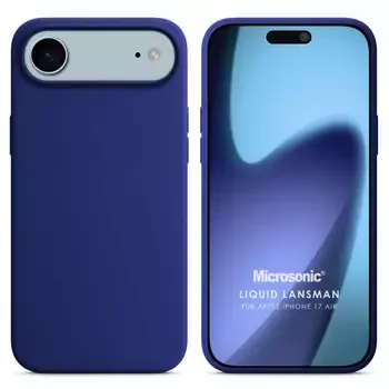 Microsonic Apple iPhone 17 Air Kılıf Liquid Lansman Silikon Lacivert