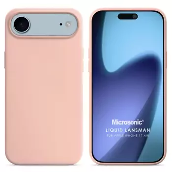 Microsonic Apple iPhone 17 Air Kılıf Liquid Lansman Silikon Kum Pembesi