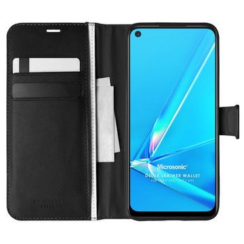 Microsonic Oppo A52 Kılıf Delux Leather Wallet Siyah