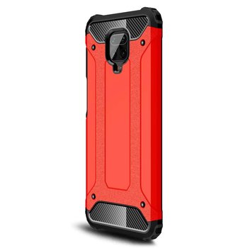 Microsonic Xiaomi Redmi Note 9 Pro Kılıf Rugged Armor Kırmızı