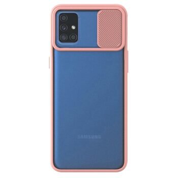 Microsonic Samsung Galaxy A71 Kılıf Slide Camera Lens Protection Rose Gold