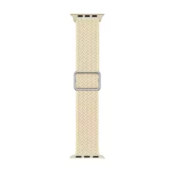 Microsonic Apple Watch Series 10 42mm Kordon Knitted Fabric Loop Bej