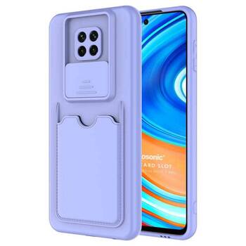 Microsonic Xiaomi Redmi Note 9 Pro Kılıf Inside Card Slot Lila