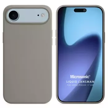 Microsonic Apple iPhone 17 Air Kılıf Liquid Lansman Silikon Gri