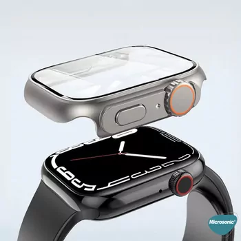 Microsonic Apple Watch Series 10 42mm Kılıf Apple Watch Ultra Dönüştürücü Ekran Koruyucu Kasa Yıldız Işığı