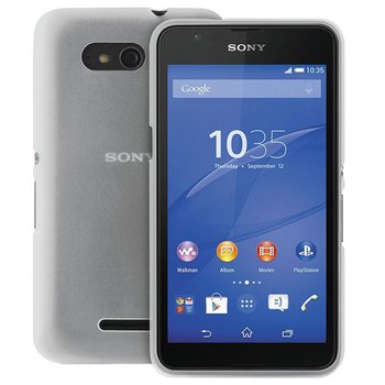 CaseUp Sony Xperia E4G Kılıf Transparent Soft Beyaz