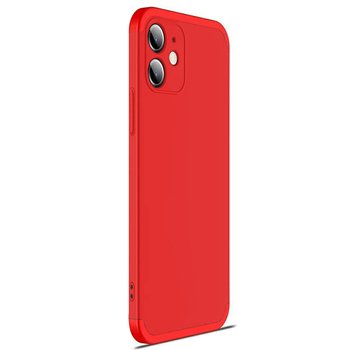 Microsonic Apple iPhone 12 Mini Kılıf Double Dip 360 Protective AYS Kırmızı