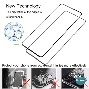 Microsonic Oppo Reno 5 5G Tam Kaplayan Temperli Cam Ekran Koruyucu Siyah