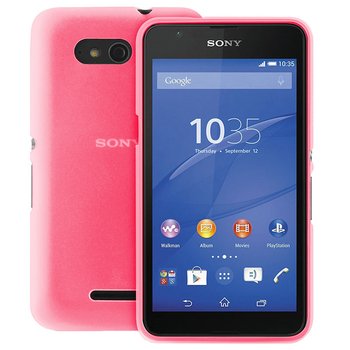 CaseUp Sony Xperia E4G Kılıf Transparent Soft Pembe