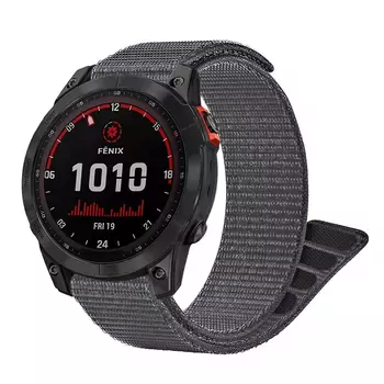 Microsonic Garmin Fenix 3 Kordon UltraFit Hasırlı Woven Gri