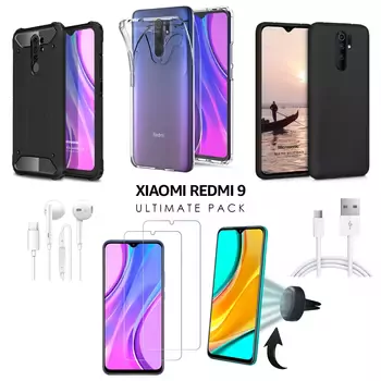 Microsonic Xiaomi Redmi 9 Kılıf & Aksesuar Seti