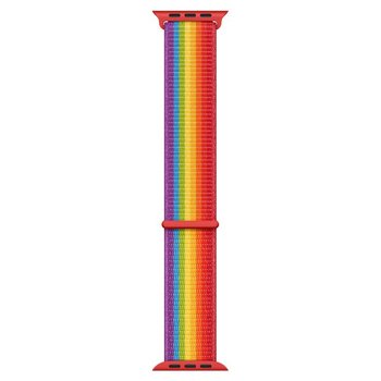 Microsonic Apple Watch Series 7 45mm Hasırlı Kordon Woven Sport Loop Pride Edition
