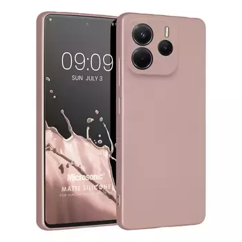 Microsonic Matte Silicone Xiaomi Redmi Note 14 4G Kılıf Rose Gold