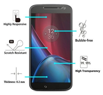 Microsonic Motorola Moto G4 Temperli Cam Ekran Koruyucu Film