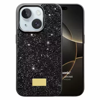 Microsonic Apple iPhone 15 Kılıf Cosmic Shine Siyah