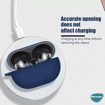 Microsonic Huawei FreeBuds Pro 4 Kılıf Askılı Mat Silikon Koyu Yeşil