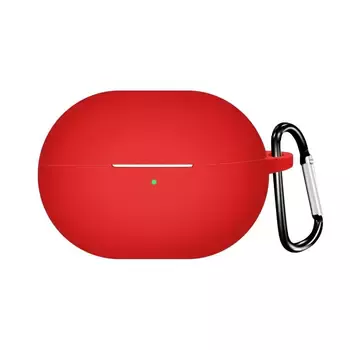 Microsonic Huawei FreeBuds Pro 4 Kılıf Askılı Mat Silikon Kırmızı