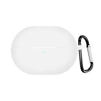 Microsonic Huawei FreeBuds Pro 4 Kılıf Askılı Mat Silikon Beyaz