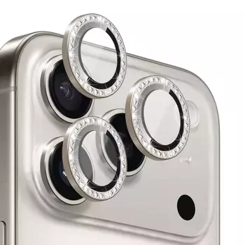 Microsonic Apple iPhone 17 Pro Max Tekli Diamond Taşlı Kamera Koruma Camı Gold