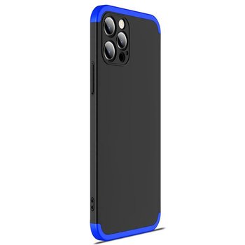 Microsonic Apple iPhone 12 Pro Kılıf Double Dip 360 Protective AYS Siyah Mavi