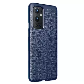 Microsonic OnePlus 9 Pro Kılıf Deri Dokulu Silikon Lacivert