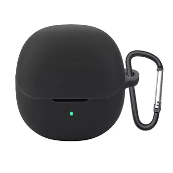 Microsonic QCY HT08 MeloBuds Pro Kılıf Askılı Mat Silikon Siyah