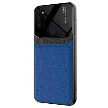 Microsonic Samsung Galaxy M30s Kılıf Uniq Leather Lacivert