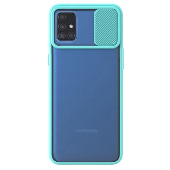 Microsonic Samsung Galaxy M31S Kılıf Slide Camera Lens Protection Turkuaz